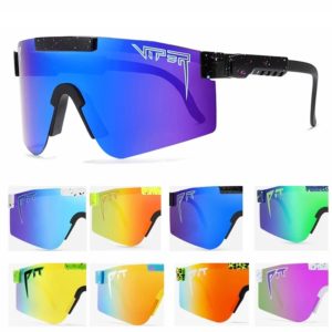 2021 NEW BRAND Mirrored Green lens pit viper Sunglasses polarized men sport goggle tr90 frame uv400 protection with case