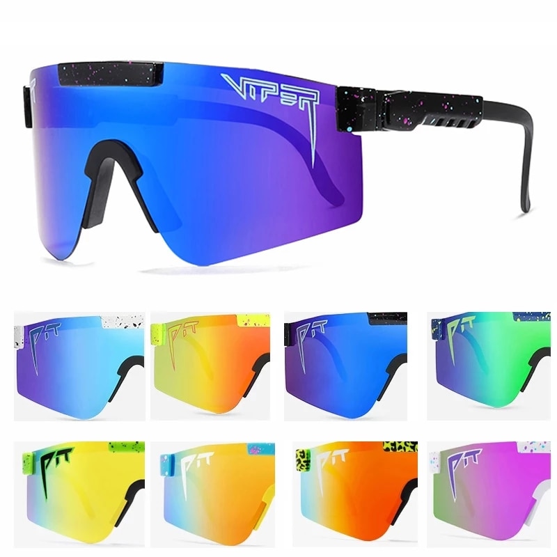 2021 NEW BRAND Mirrored Green lens pit viper Sunglasses polarized men sport  goggle tr90 frame uv400 protection with case - EAST20th