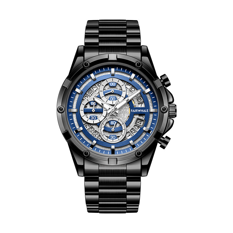 Men’s Luminous Quartz Watch – Casual Multi-Dial Metal Bracelet Wristwatch - Image 8