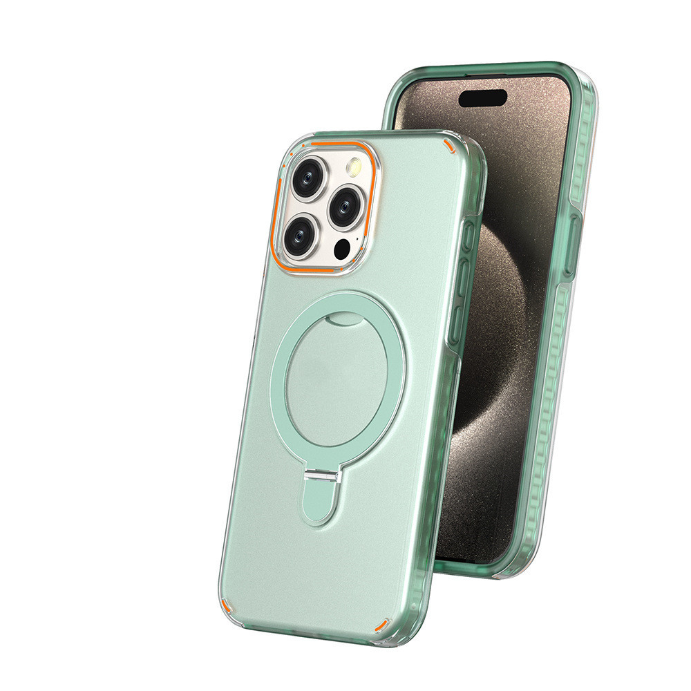 MagSafe-Compatible iPhone Case with 135° Rotating Ring Stand – Transparent Shockproof Cover - Image 10