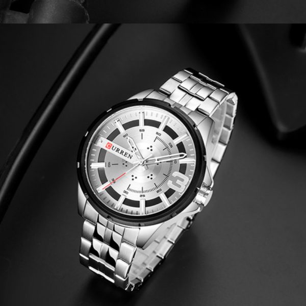 Men’s Business-Casual Quartz Watch – Water-Resistant Stainless-Steel Wristwatch