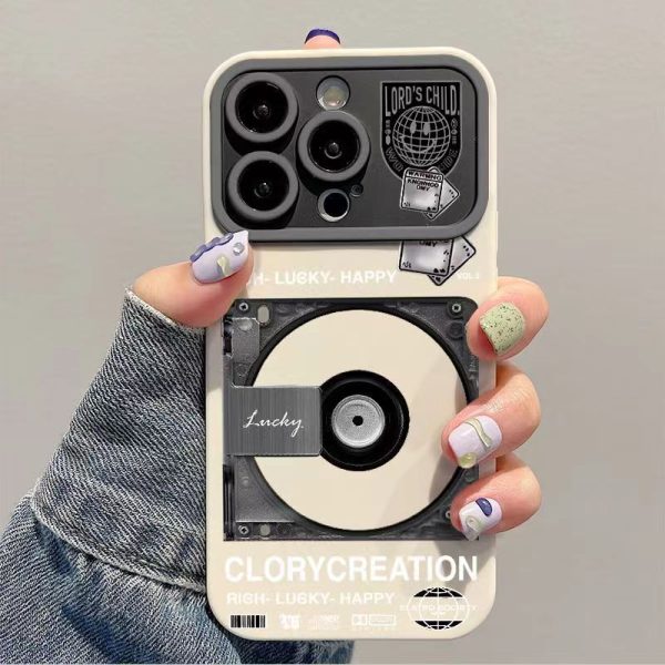 Retro CD Record iPhone 15 Case – Drop-Resistant Protective Cover with Large Camera Window