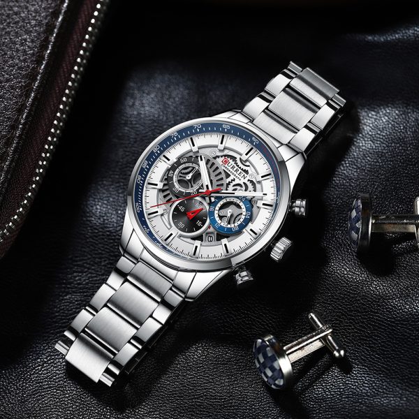 Men’s Six-Hand Quartz Watch – Fashionable Casual Multi-Dial Wristwatch