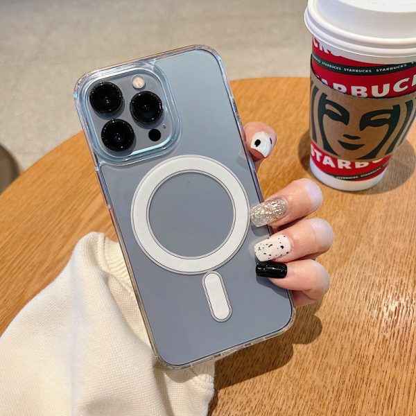 Clear MagSafe-Compatible iPhone Case – Magnetic Wireless Charging Protective Cover