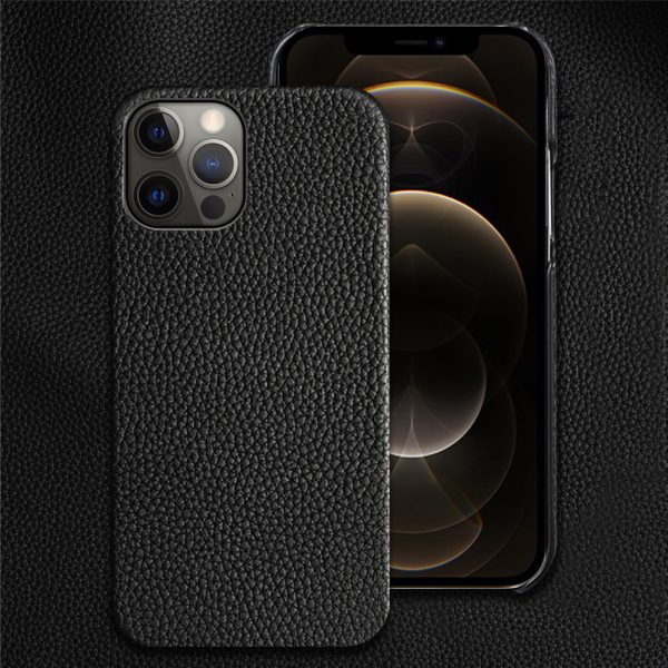Genuine Cowhide Leather iPhone Case – Slim Shock-Resistant Protective Cover