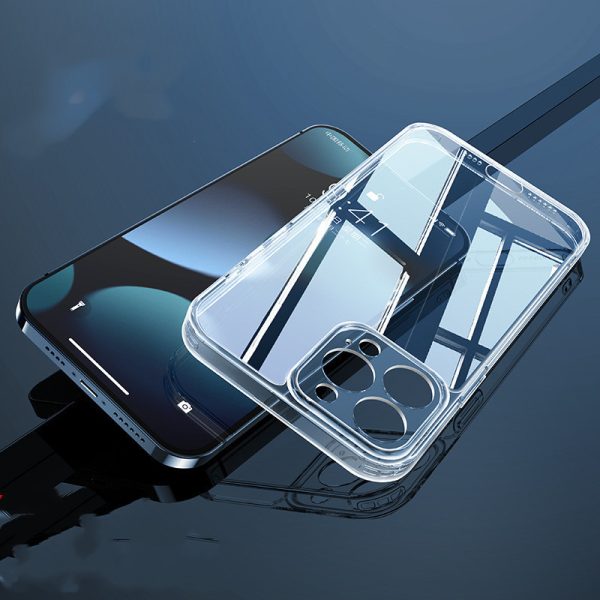 MagSafe-Compatible Tempered Glass iPhone Case – Clear Magnetic TPU Protective Cover