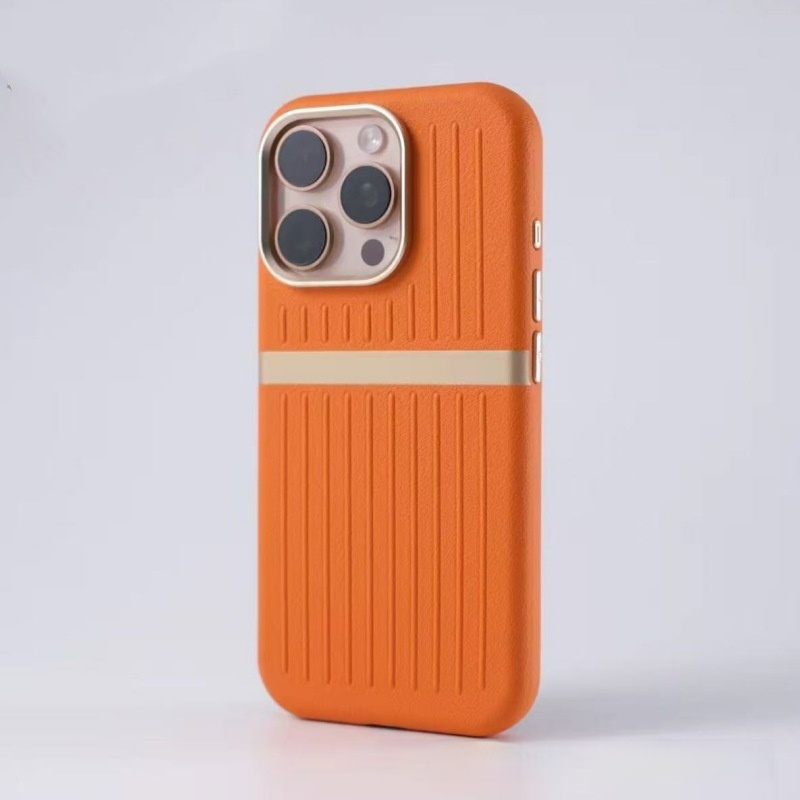 MagSafe-Compatible Ribbed Faux Leather iPhone Case – Magnetic Shock-Resistant Business Cover - Image 7