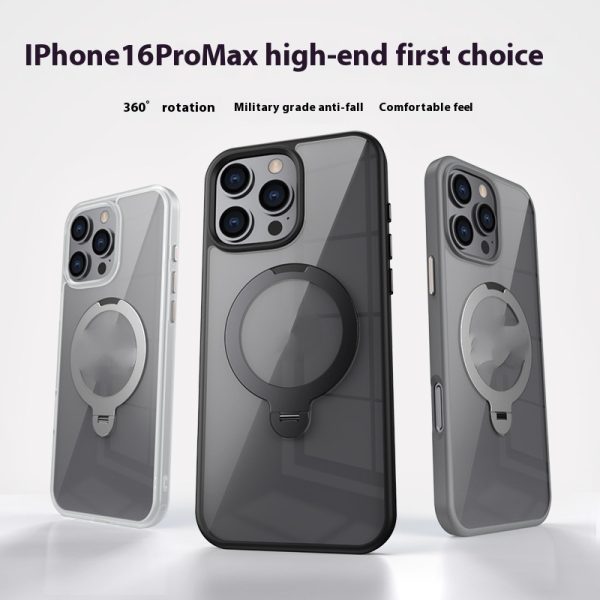 360° Rotating MagSafe-Compatible iPhone Case with Ring Stand – Shock-Resistant Protective Cover