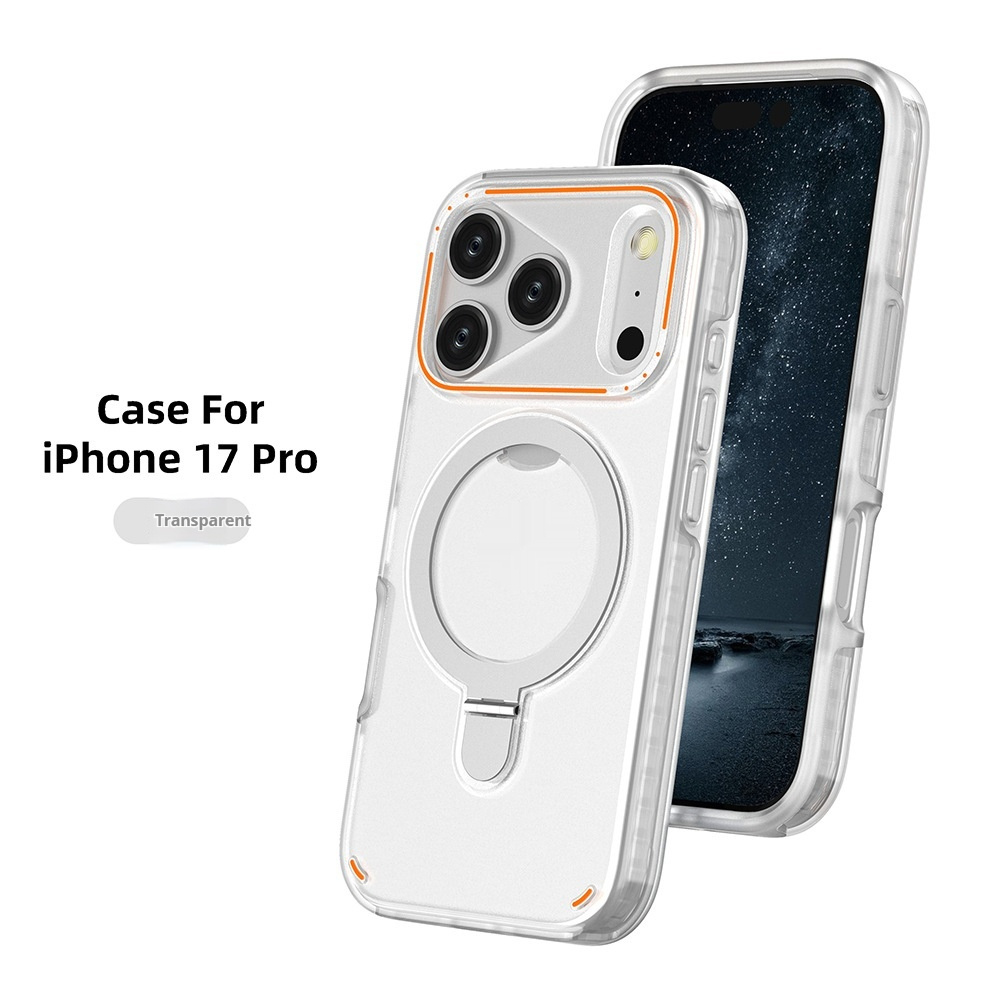MagSafe-Compatible iPhone 17 Series Case with 360° Rotating Ring Stand – Shockproof Magnetic Cover - Image 3