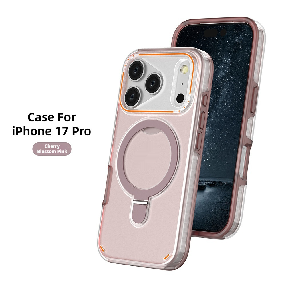 MagSafe-Compatible iPhone 17 Series Case with 360° Rotating Ring Stand – Shockproof Magnetic Cover - Image 5