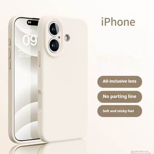 Solid-Color Liquid Silicone iPhone Case – Soft-Touch Shockproof Protective Cover