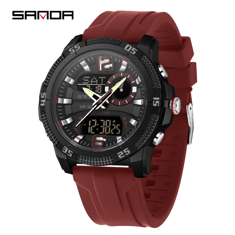 SANDA Men’s Analog-Digital Sports Watch with Alarm & Luminous Display - Image 8