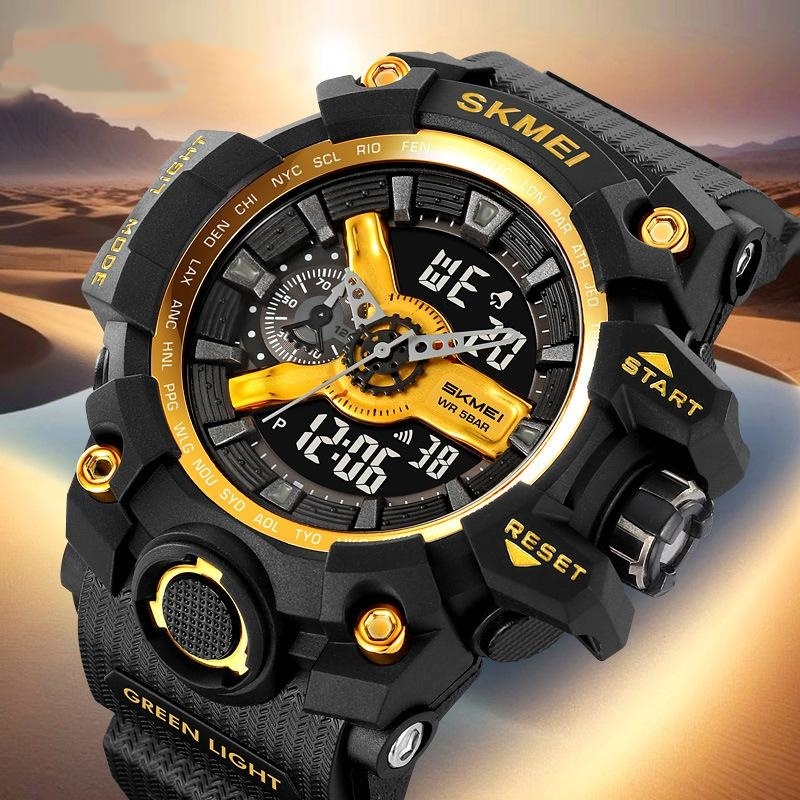 Men’s Outdoor Sports Analog-Digital Watch – Rugged 56mm Casual Wristwatch