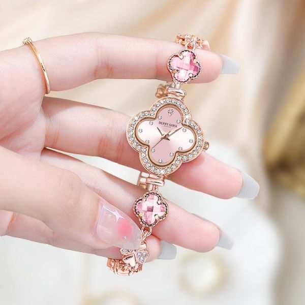 Women’s Four-Leaf Clover Watch and Bracelet Gift Set