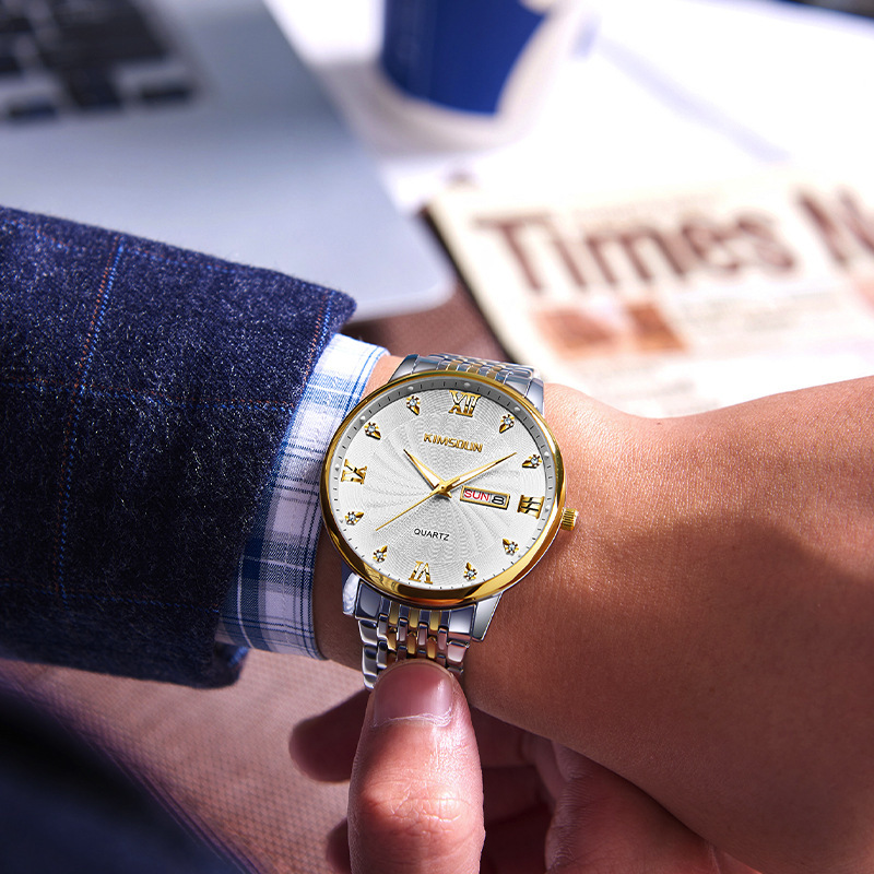 Men’s Luminous Quartz Watch – 42mm Day-Date Business-Casual Wristwatch - Image 10