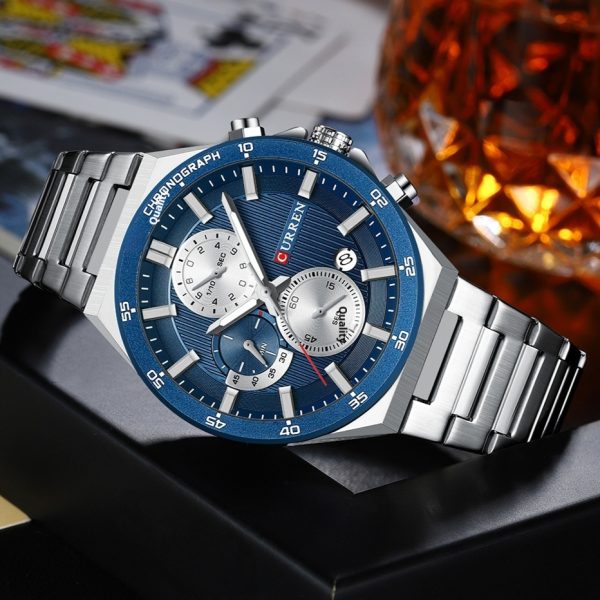 Men’s Water-Resistant Calendar Watch – Business-Casual Sports Wristwatch