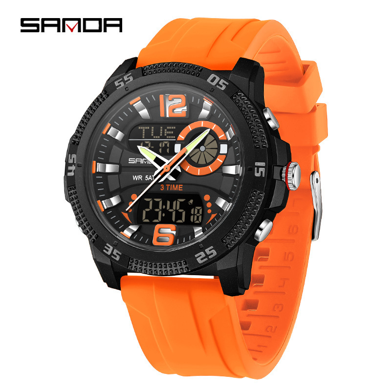 SANDA Men’s Analog-Digital Sports Watch with Alarm & Luminous Display - Image 4
