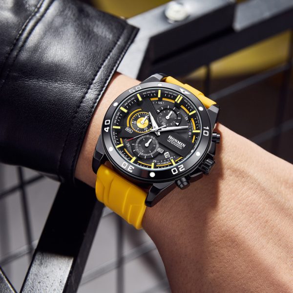 Men’s Sporty Multifunction Quartz Watch – Casual Multi-Dial Wristwatch