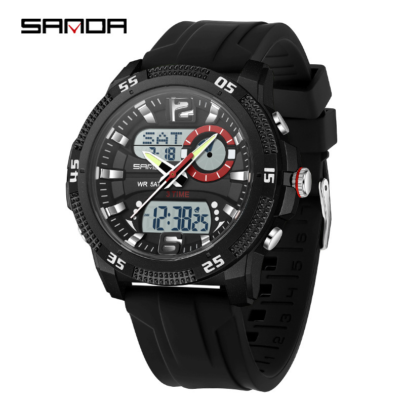 SANDA Men’s Analog-Digital Sports Watch with Alarm & Luminous Display - Image 5