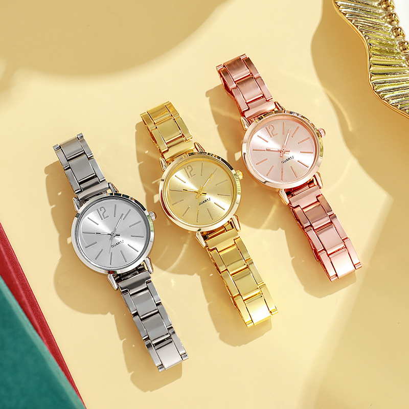 Women’s Minimalist Quartz Watch with Metal Link Bracelet