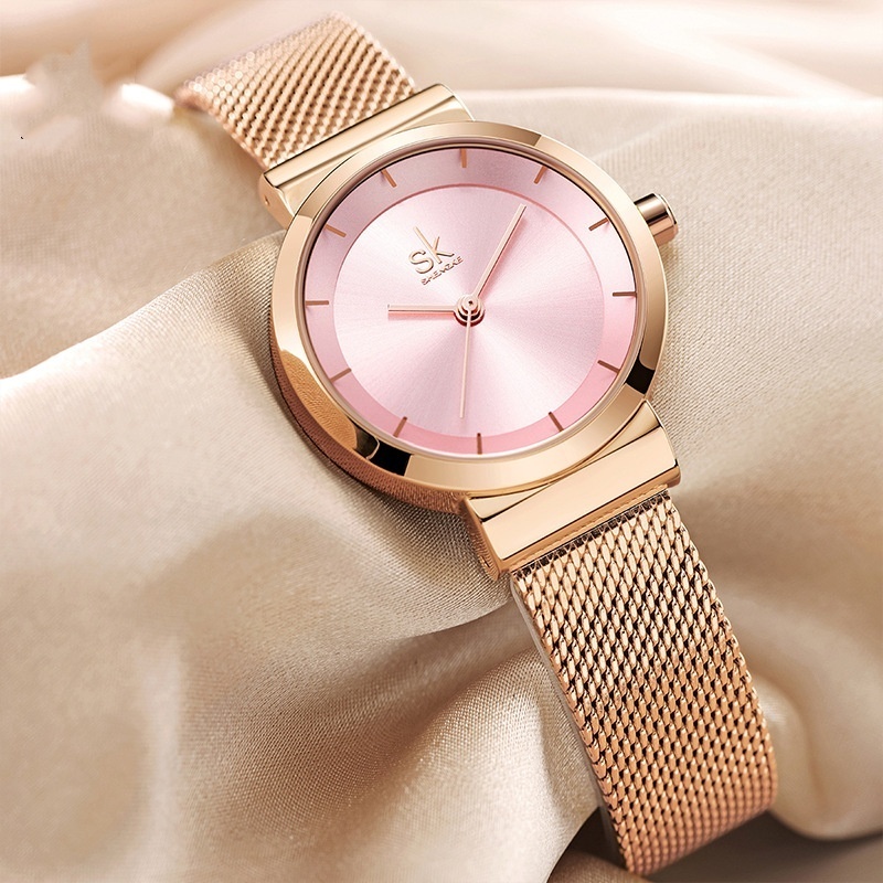 Women’s Minimalist Quartz Watch with Milanese Mesh Bracelet