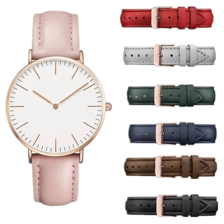 Unisex Minimalist Quartz Watch with Leather Strap