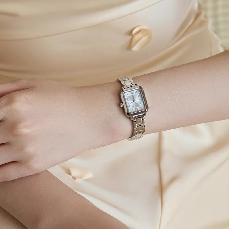 Women’s Crystal-Accented Rectangular-Dial Fashion Watch - Image 2
