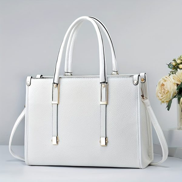 Women’s Large-Capacity Structured Tote and Shoulder Bag