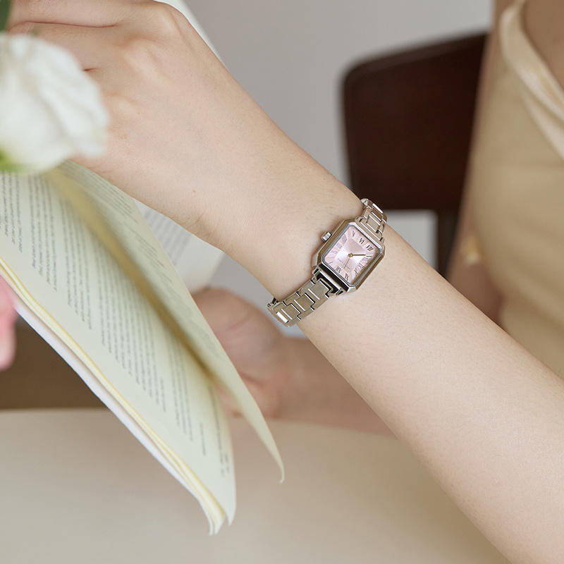 Women’s Crystal-Accented Rectangular-Dial Fashion Watch - Image 3