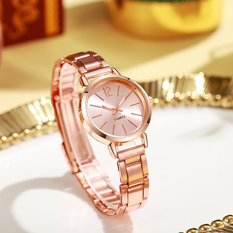Women’s Minimalist Quartz Watch with Metal Link Bracelet