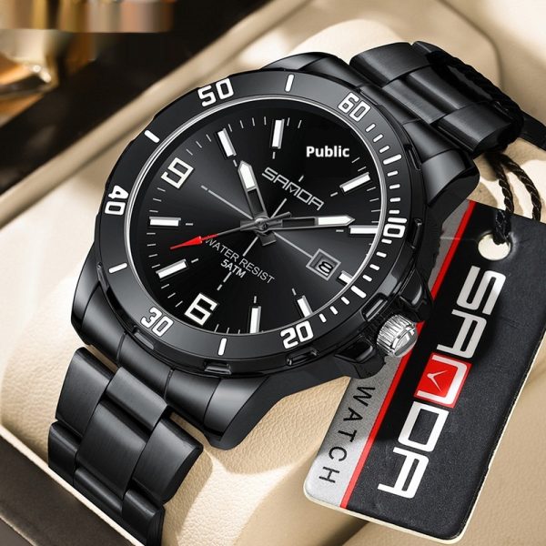 Men’s Multifunction Quartz Watch – Water-Resistant Business Wristwatch
