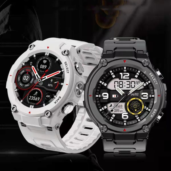 Rugged Smartwatch with Blood-Oxygen, Sleep & Multi-Sport Tracking
