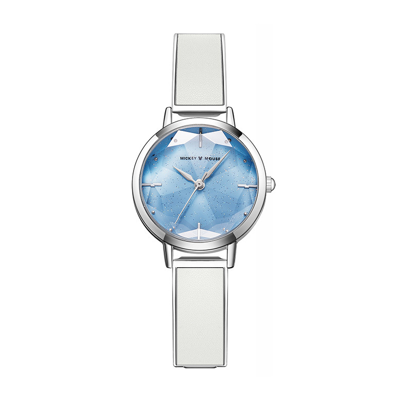 Women’s Geometric Dial Fashion Watch with Stainless-Steel or Leather Strap