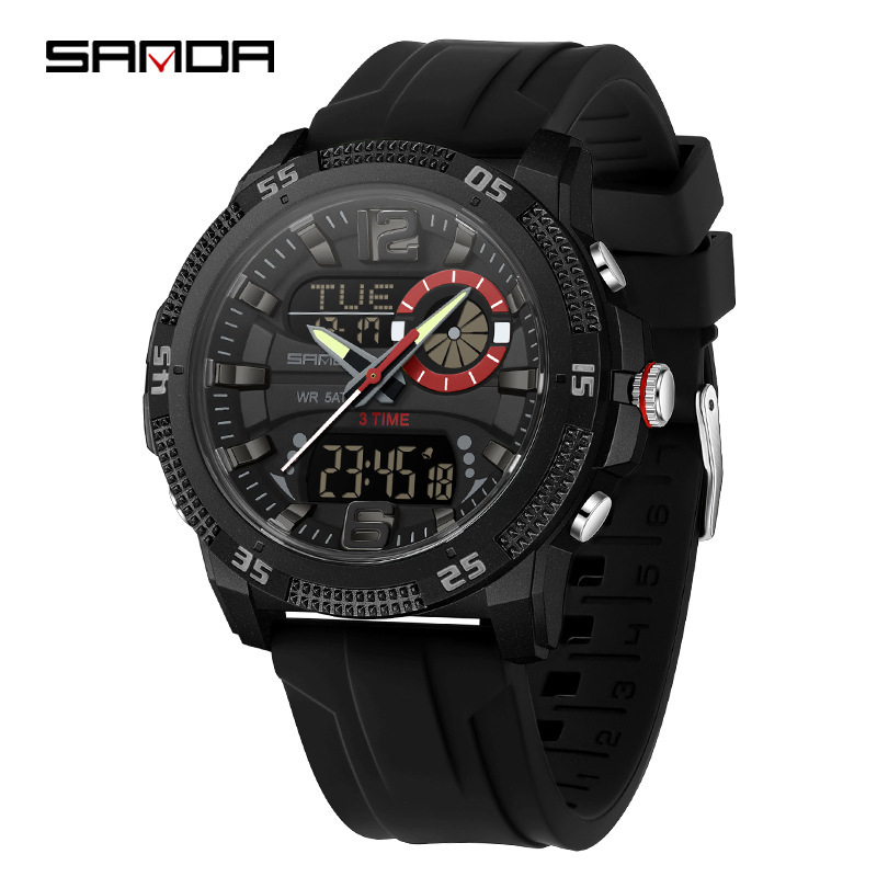 SANDA Men’s Analog-Digital Sports Watch with Alarm & Luminous Display - Image 7