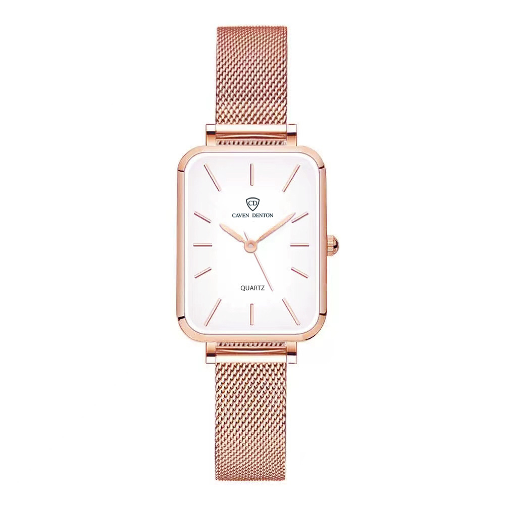 Women’s Rectangular-Dial 30M Water-Resistant Quartz Watch