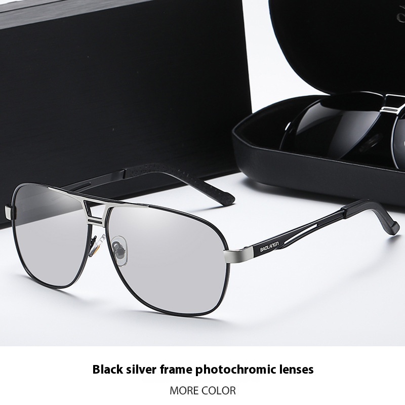 Men’s Polarized Alloy Sunglasses with Color-Changing and Day-and-Night Lens Options - Image 6