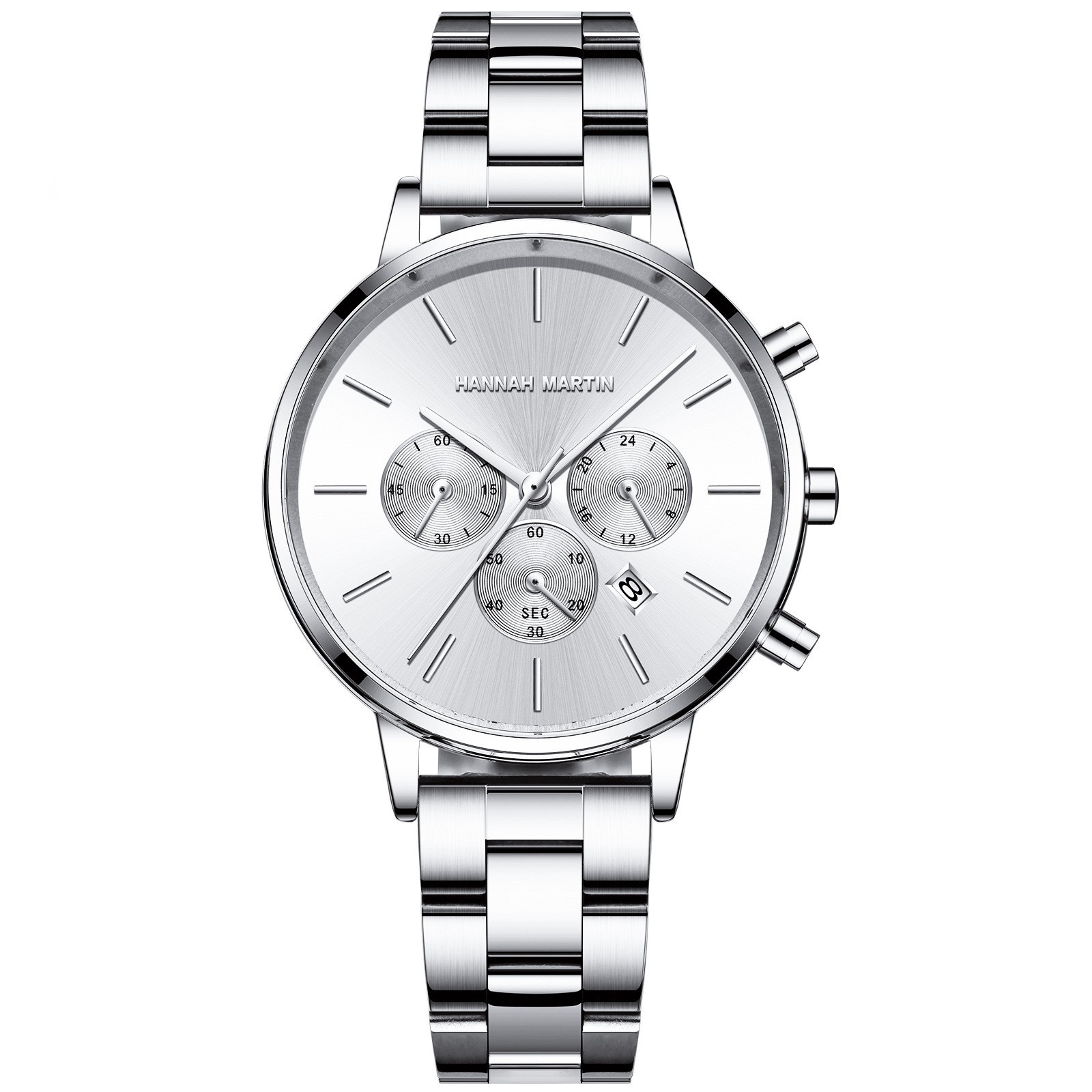 38mm Stainless Steel Bracelet Watch - Image 8