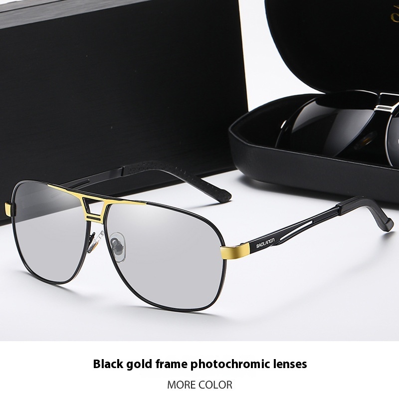 Men’s Polarized Alloy Sunglasses with Color-Changing and Day-and-Night Lens Options - Image 9