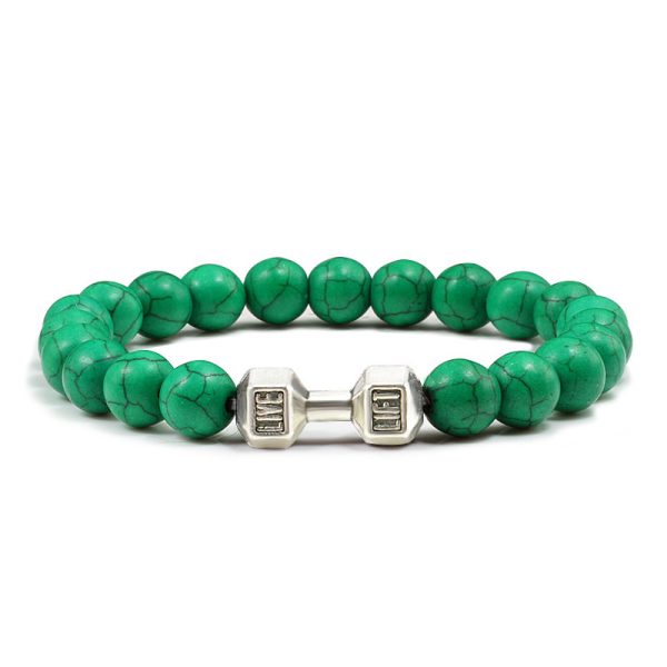 Turquoise Stone Barbell Bracelet