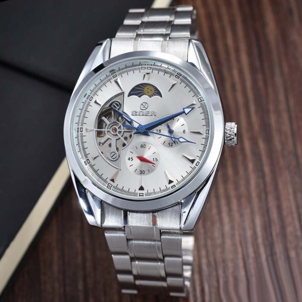 Men’s Tourbillon-Style Hollow Mechanical Watch