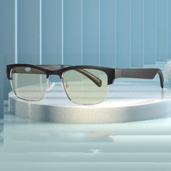 Smart Half-Frame Glasses with Touch Control and Lens Options