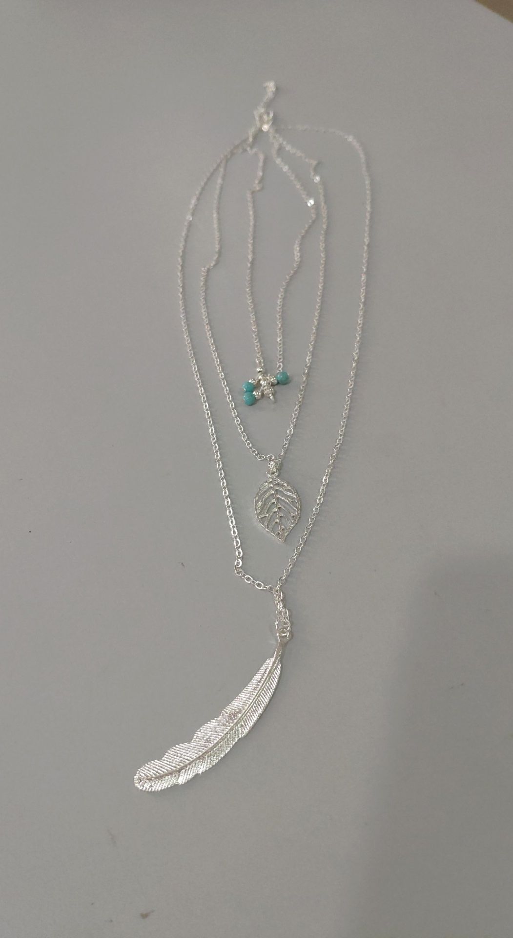 Double-Layer Triangle Pendant Necklace - Image 7