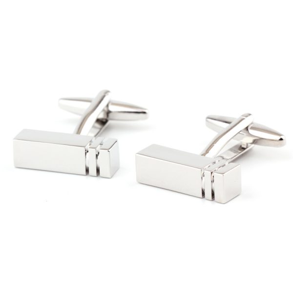 Rectangular Glossy Copper Cufflinks