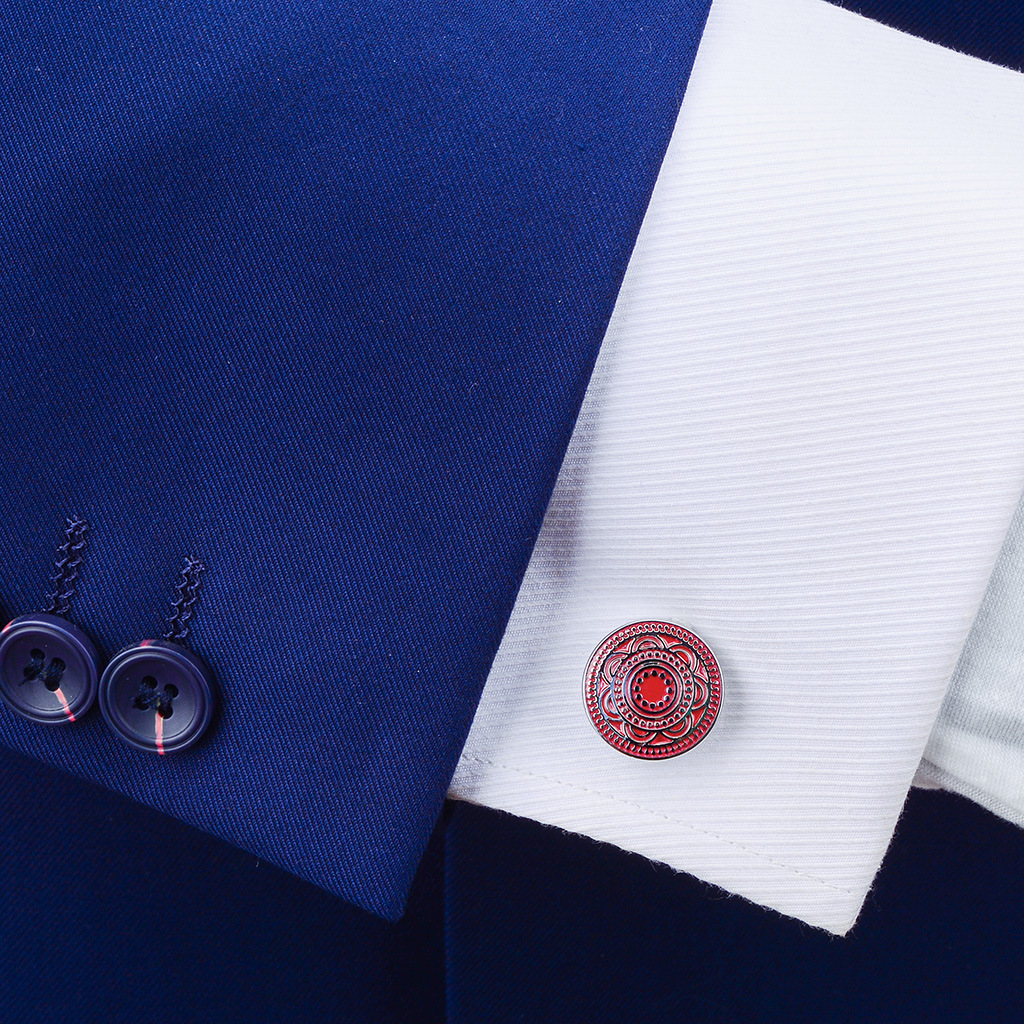 Savas Round French Shirt Cufflinks - Image 4