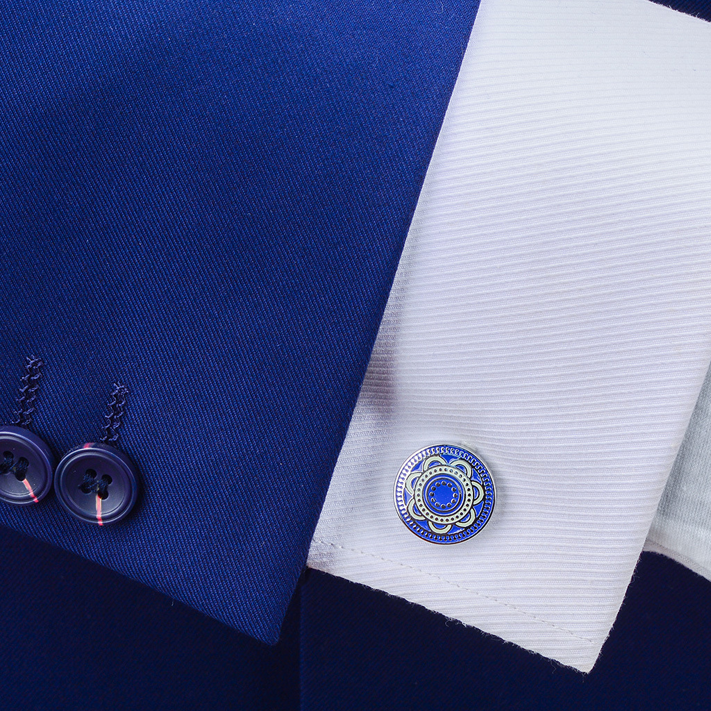 Savas Round French Shirt Cufflinks - Image 3