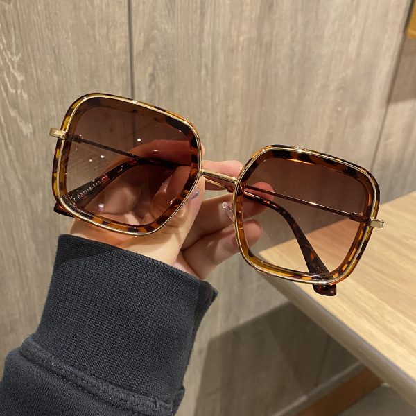 Oversized Layered Square Sunglasses