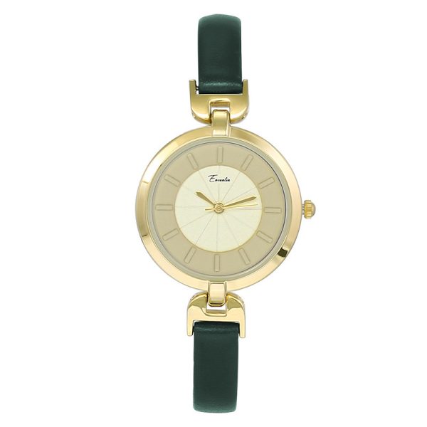 Small-Dial Leather Strap Watch