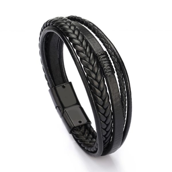 Men’s PU Leather Magnetic Bracelet