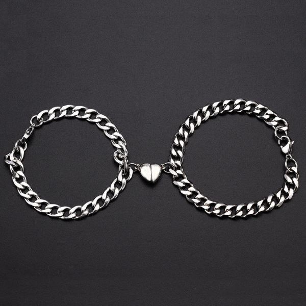 Heart-Shaped Couple Bracelet Set
