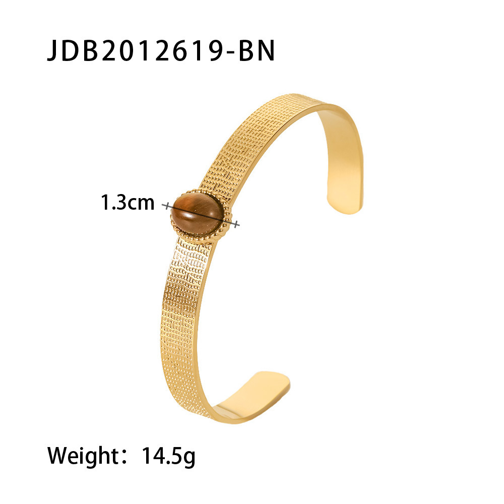 Gold-Plated Stainless Steel Zirconia Bracelet - Image 10